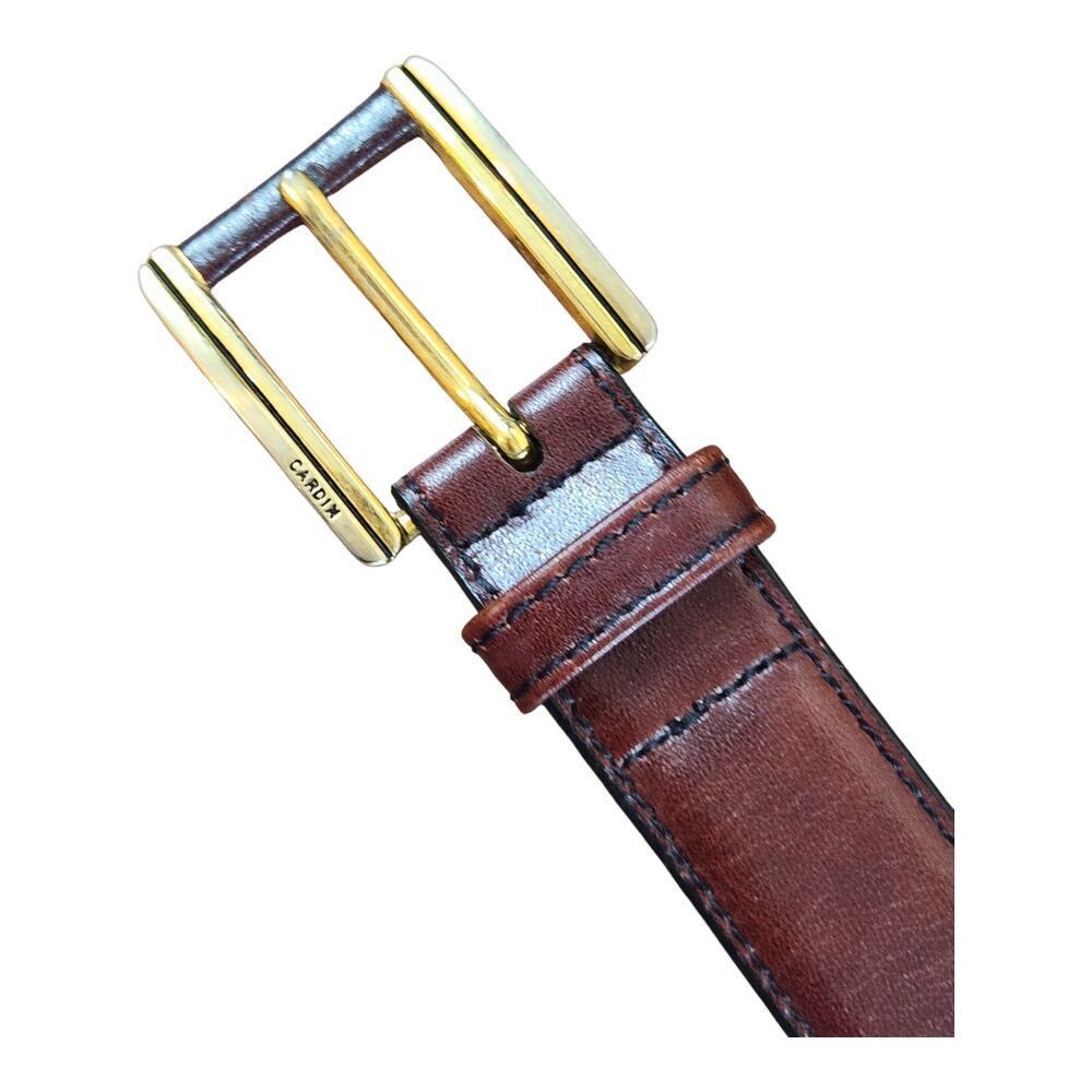 Pierre‎ Cardin Aniline cowhide lined brown belt mens sz 36
